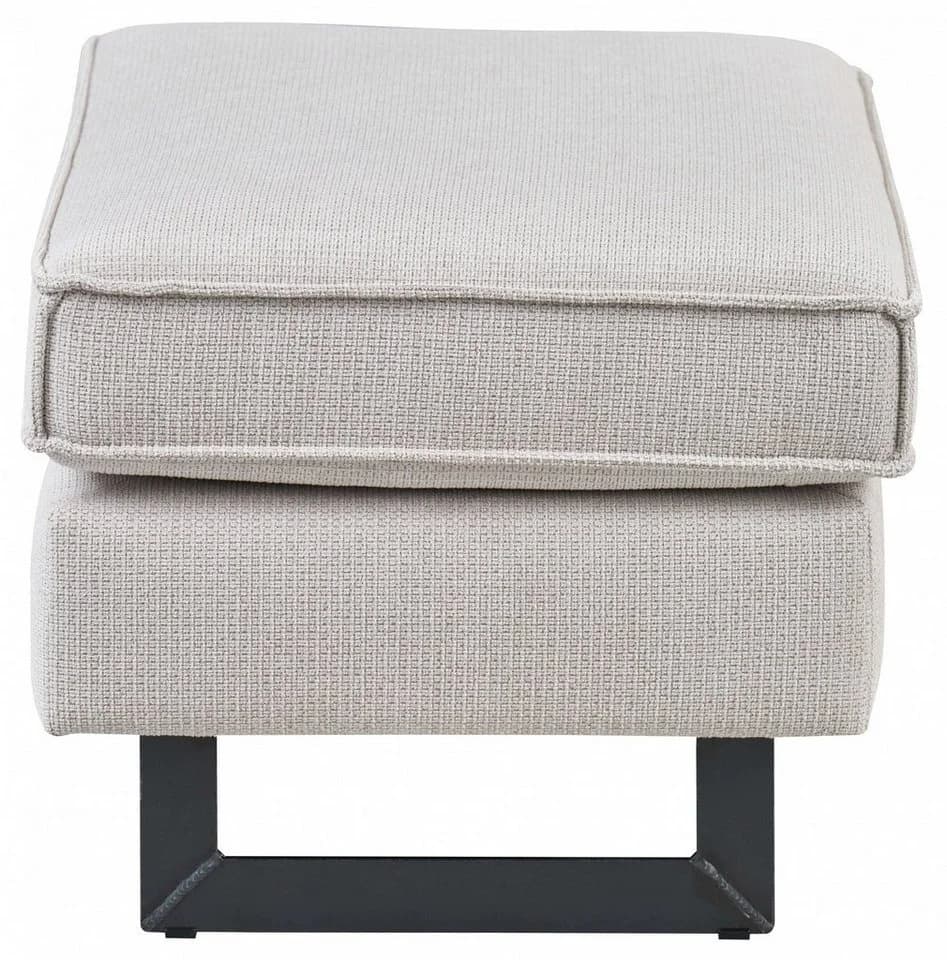 Home Affaire Polsterhocker Pinto Beige Chenille Metallfüße - Bild 5