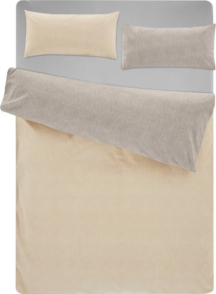 Bruno Banani Wendebettwäsche Merlin Beige Grau 100% Baumwolle