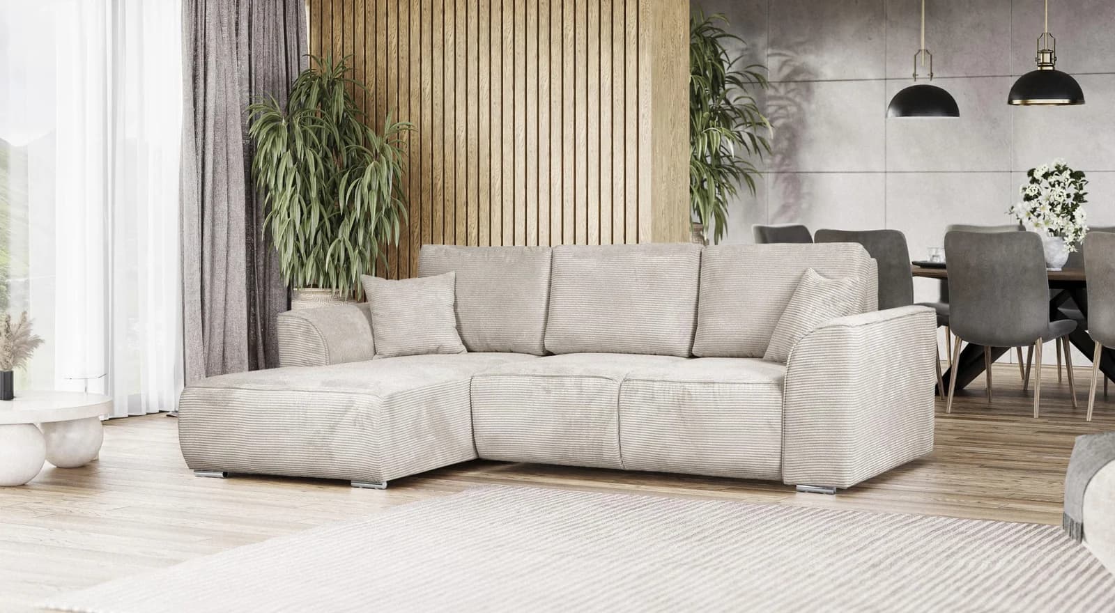 OTTO HOME Ecksofa BEATRICE L-Form mit Bettkasten Creme