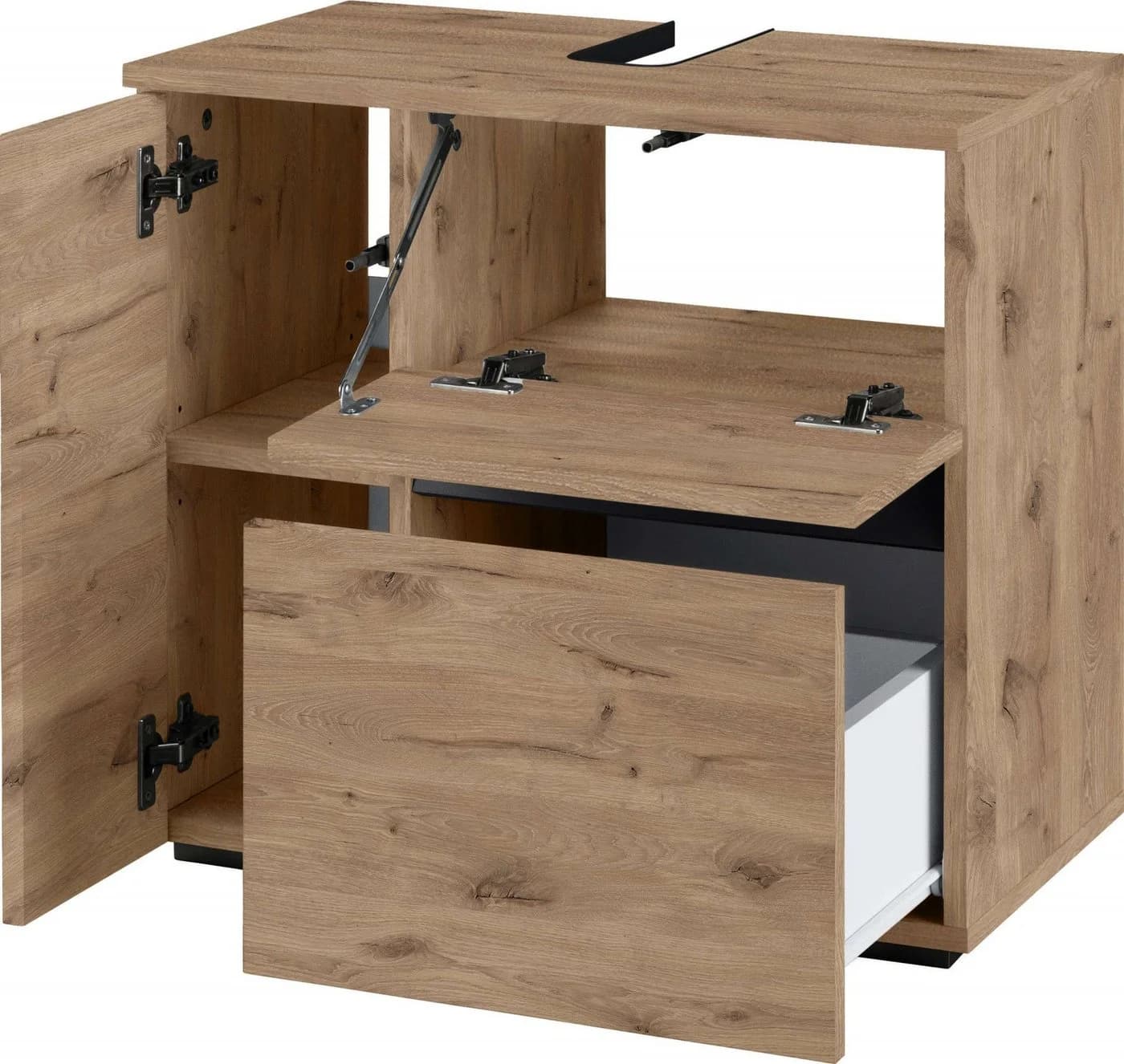 Home Affaire Wisla Waschbeckenunterschrank Wiking Eiche Push-to-Open - Bild 4