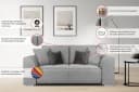 INOSIGN Sofa BEATRICE 2-Sitzer Taupe Cord Bild 3