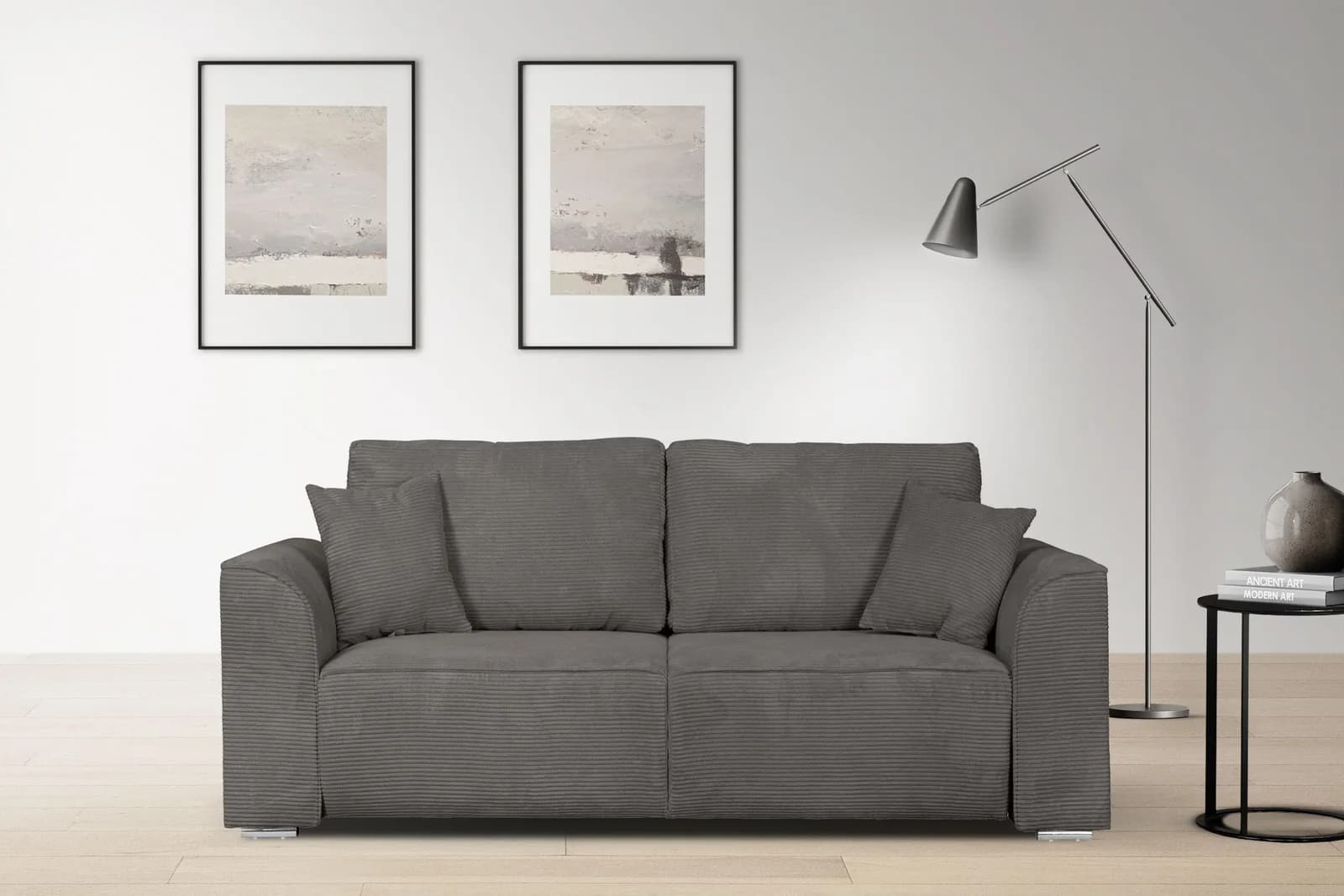 INOSIGN BEATRICE 2-Sitzer Sofa Grau Cord