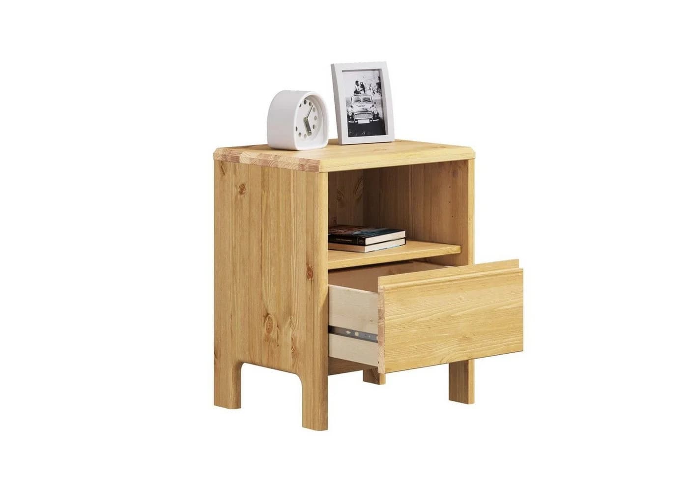 Nachttisch OTTO HOME Luven Massivholz Kiefer Beige 1 Schublade - Bild 4