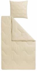 ÄLGDRÖM Naturfaserbettdecke + Kopfkissen Set 135x200 cm Beige Bild 1