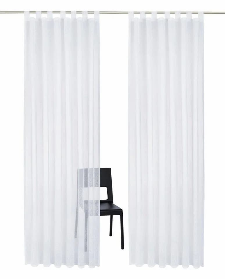My Home Gardine Belem (2 St) Schlaufen Transparent Voile Kreise - Bild 2