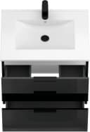 welltime Waschtisch Athen Schwarz Hochglanz mit Softclose Bild 5