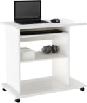 OTTO HOME LOKVE Computertisch Weiß mit Rollen und Fächern Bild 2