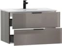 WELLTIME Waschtisch Athen 80cm Grau Hochglanz mit Becken Softclose Bild 4
