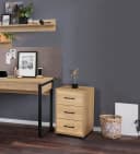 OTTO HOME Container Moid 3 Schubladen Eiche Natur Schwarz Bild 1