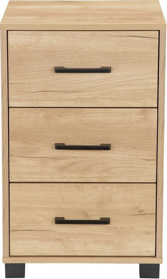 OTTO HOME Container Moid 3 Schubladen Eiche Natur Schwarz - Bild 4