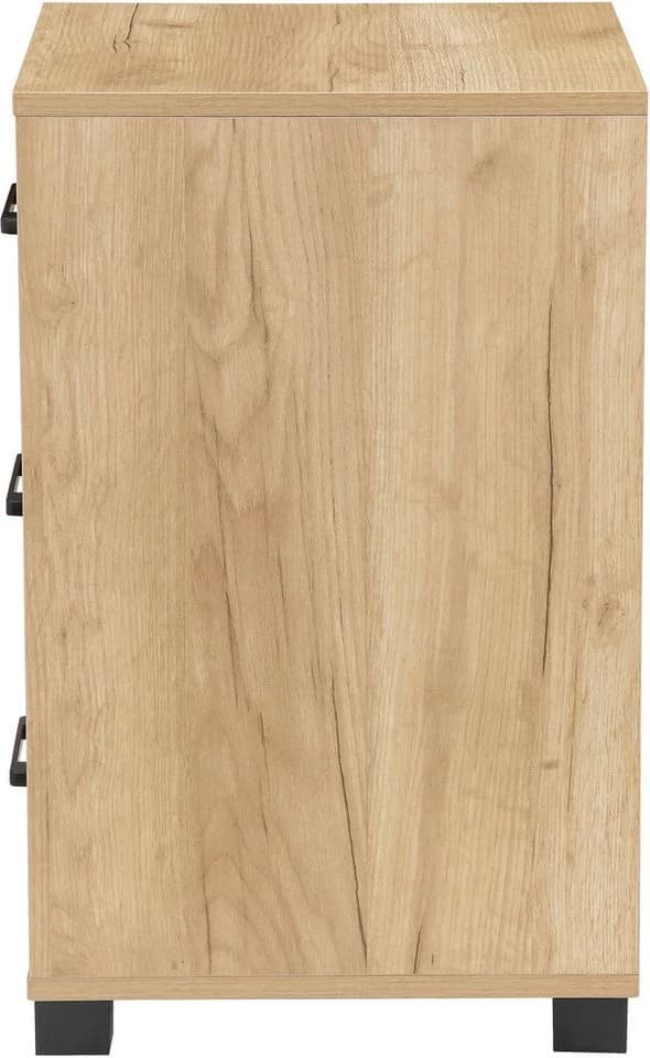 OTTO HOME Container Moid 3 Schubladen Eiche Natur Schwarz - Bild 5