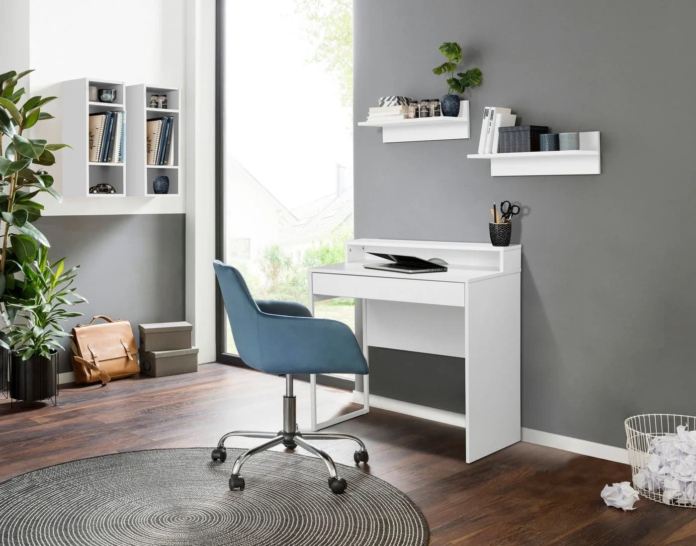 Schreibtisch OTTO HOME Moid Weiß Modern mit Schublade