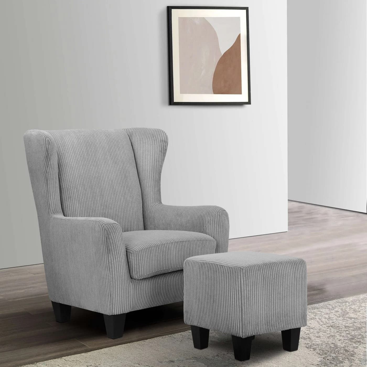Home Affaire Ohrensessel Chilly mit Hocker Grau - Bild 2