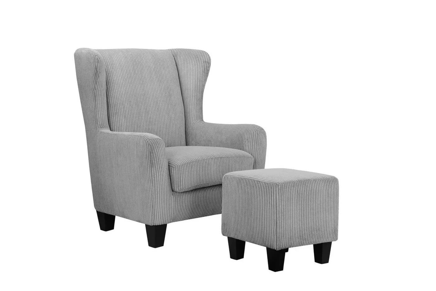 Home Affaire Ohrensessel Chilly mit Hocker Grau - Bild 3