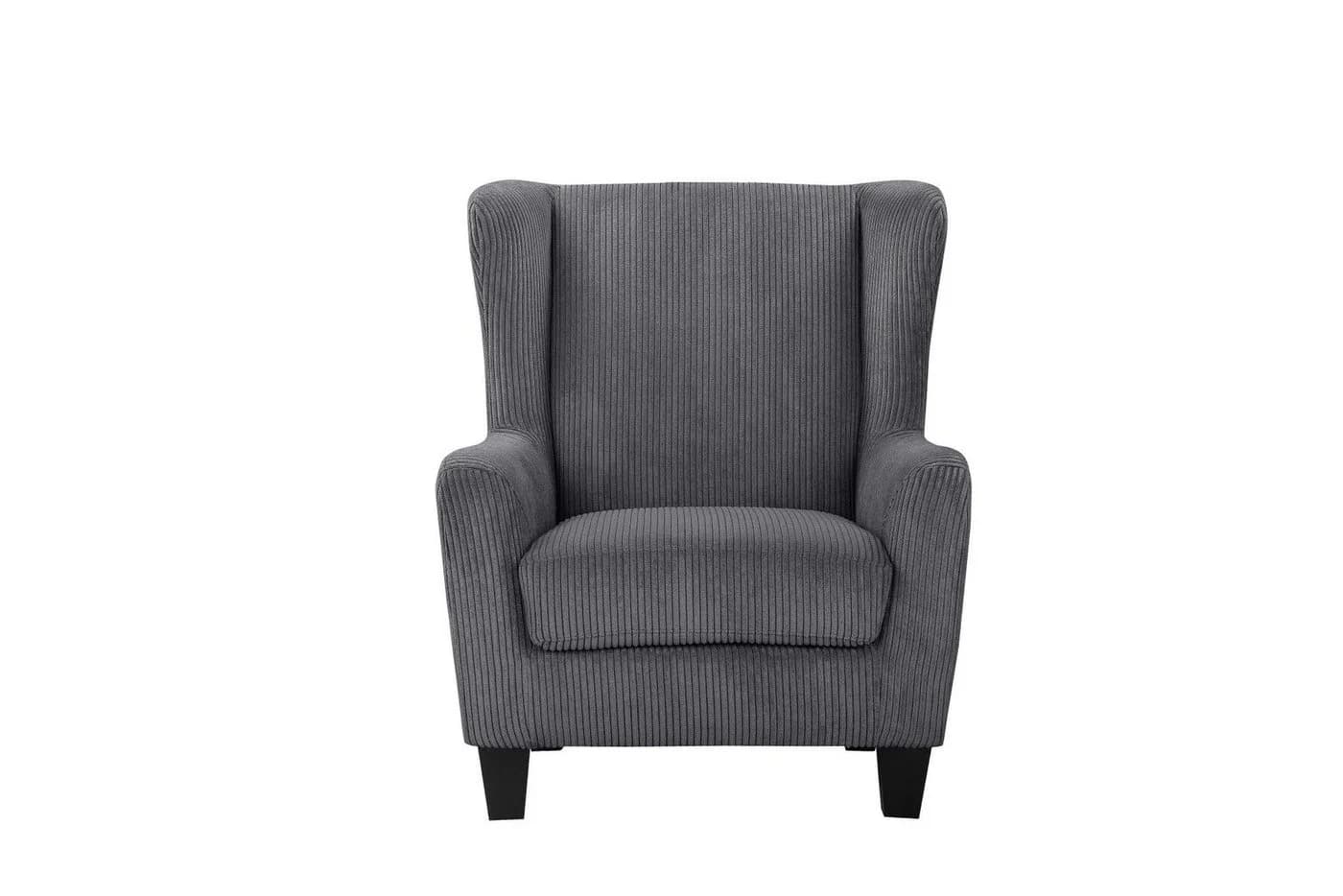 Home Affaire Ohrensessel Chilly mit Hocker Anthrazit