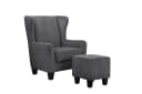 Home Affaire Ohrensessel Chilly mit Hocker Anthrazit Bild 3