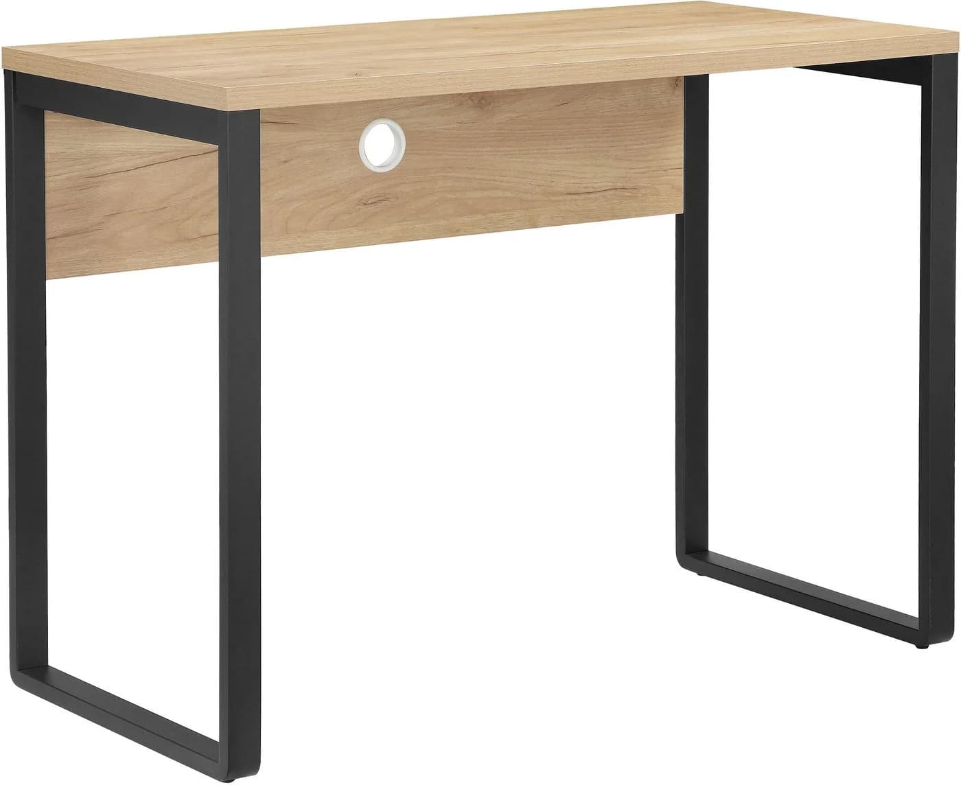 Schreibtisch OTTO HOME Moid Eiche Natur Schwarz Kufengestell - Bild 2