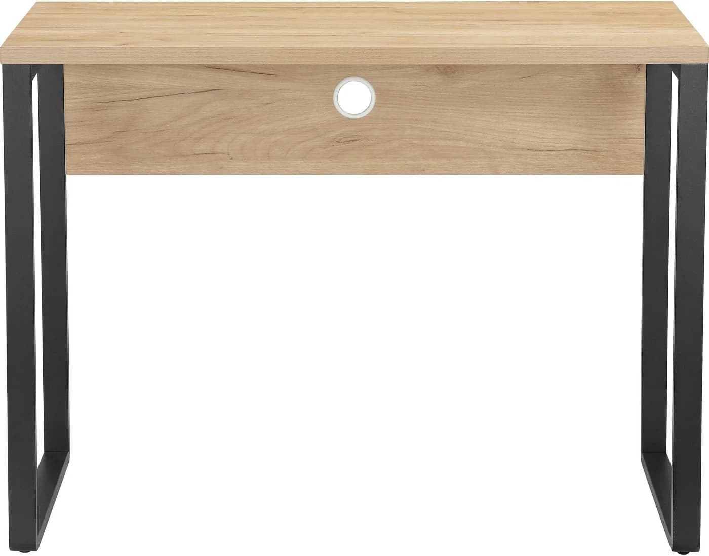 Schreibtisch OTTO HOME Moid Eiche Natur Schwarz Kufengestell - Bild 3