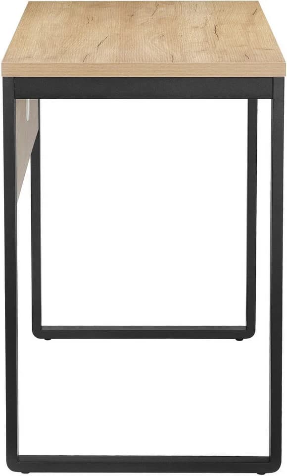 Schreibtisch OTTO HOME Moid Eiche Natur Schwarz Kufengestell - Bild 4