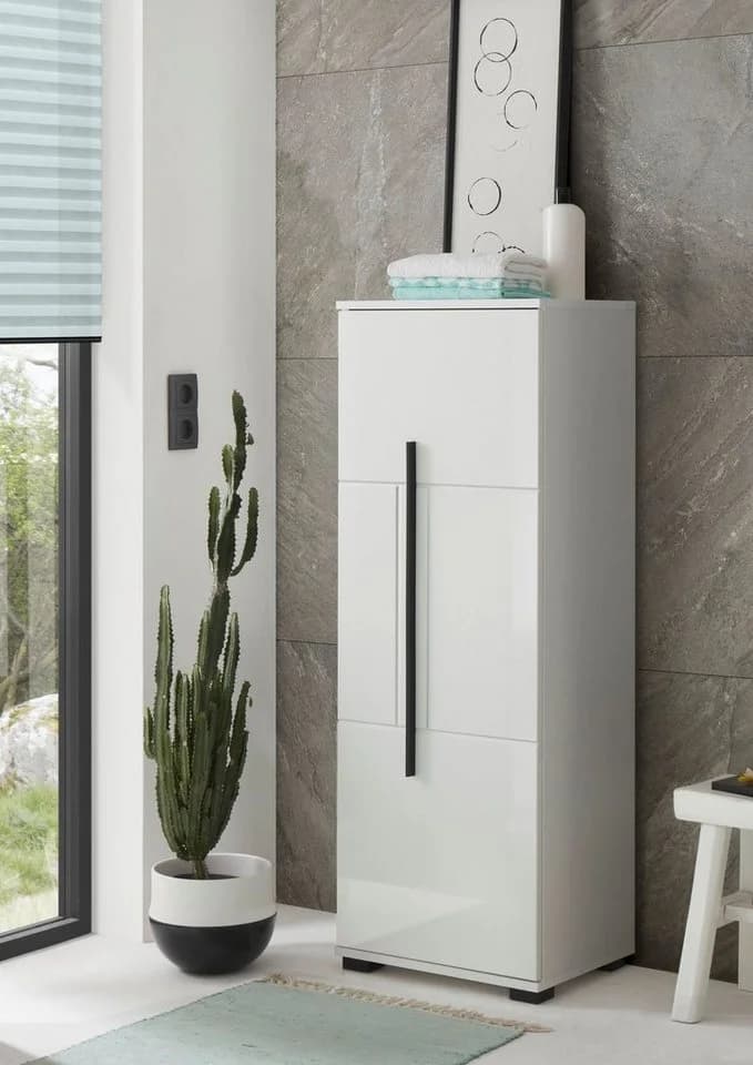 Home affaire Midischrank Cantara Weiß Hochglanz mit 3 Böden - Bild 3