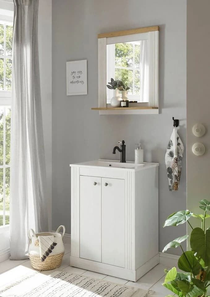 OTTO HOME Wandspiegel WESTMINSTER Landhausstil Weiß mit Ablage