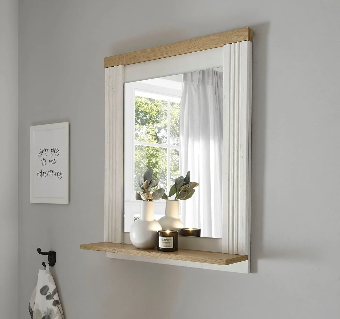 OTTO HOME Wandspiegel WESTMINSTER Landhausstil Weiß mit Ablage - Bild 5
