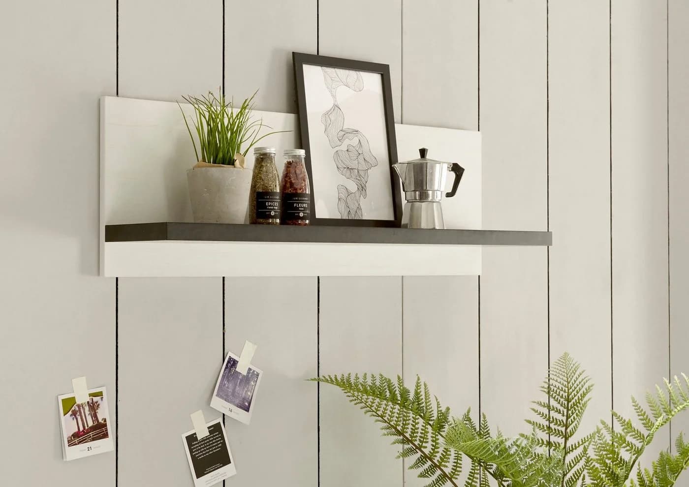 HOME AFFAIRE Wandregal Sherwood Weiß Modern