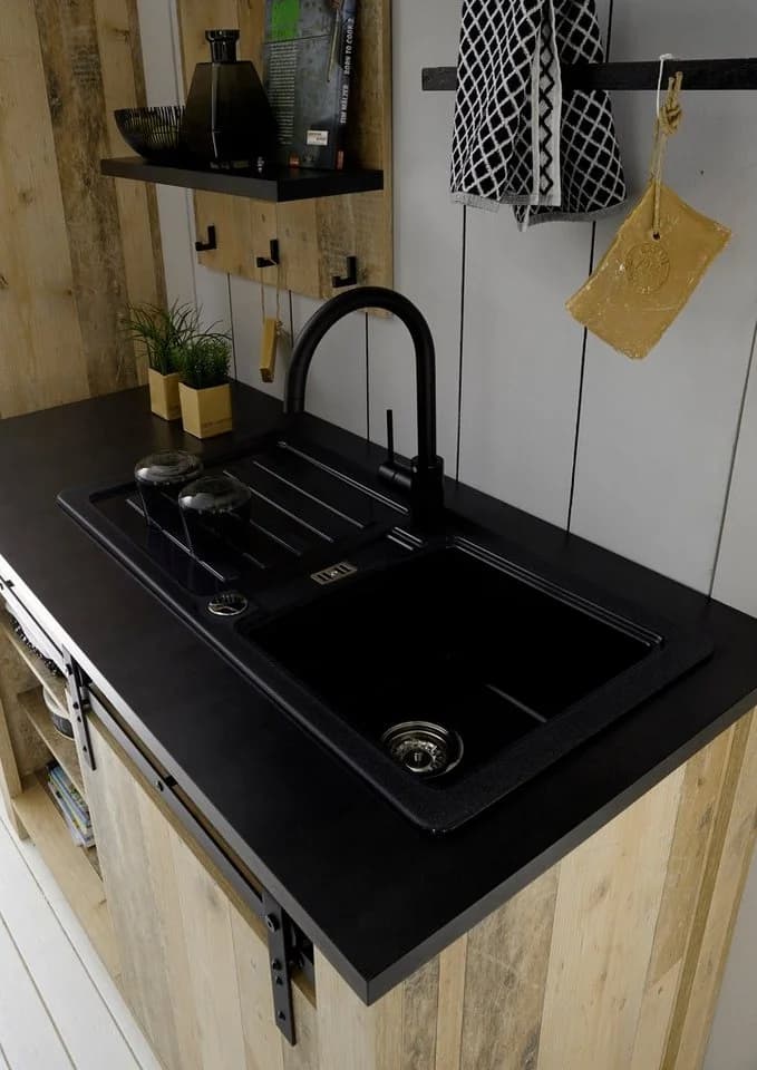 HOME AFFAIRE Spülenschrank Sherwood braun mit Schiebetür - Bild 5