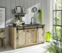 HOME AFFAIRE Spülenschrank Sherwood Braun Old Style mit Soft-Close Bild 4