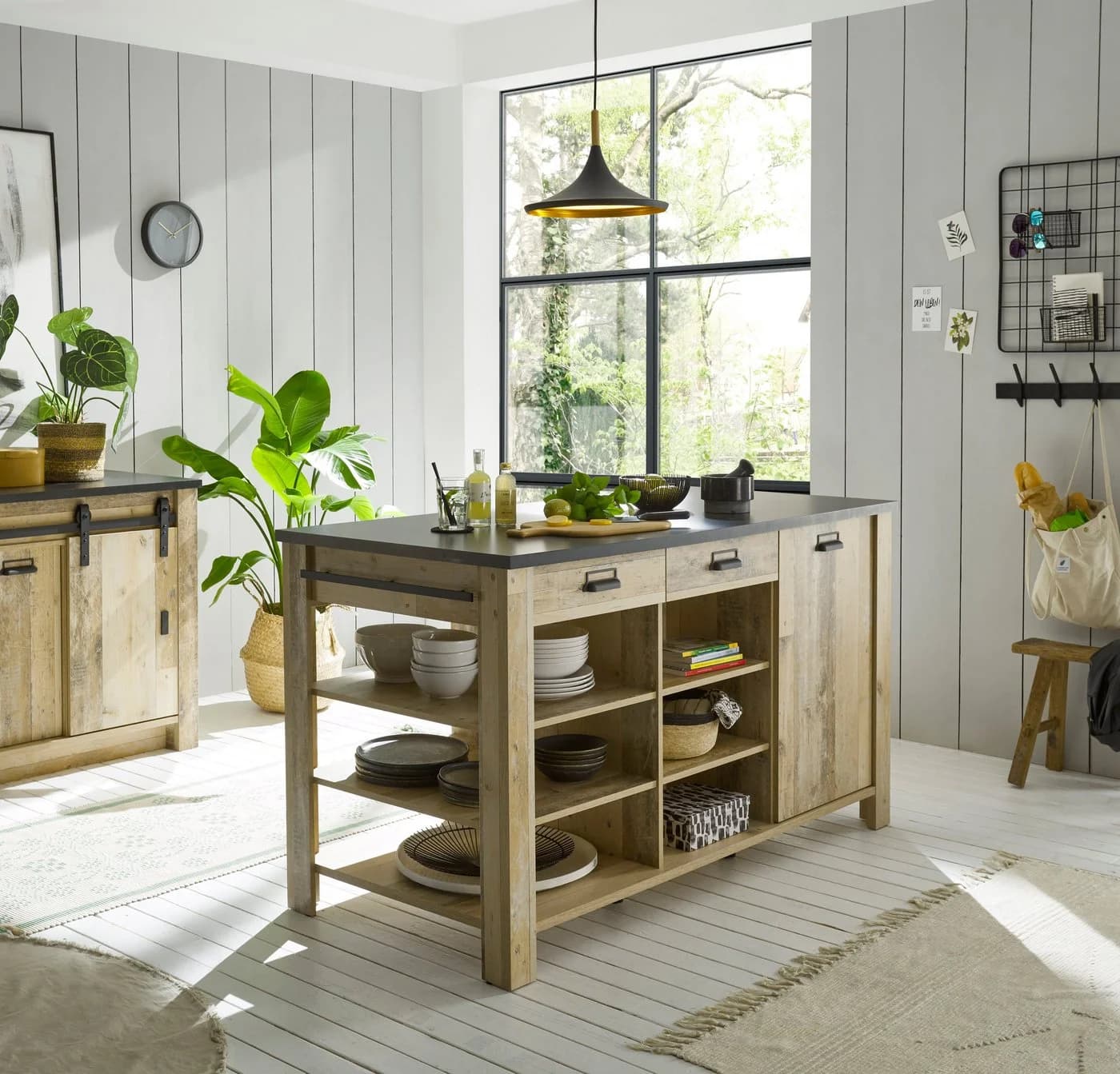 HOME AFFAIRE Unterschrank Sherwood Braun Holzoptik Soft-Close - Bild 5