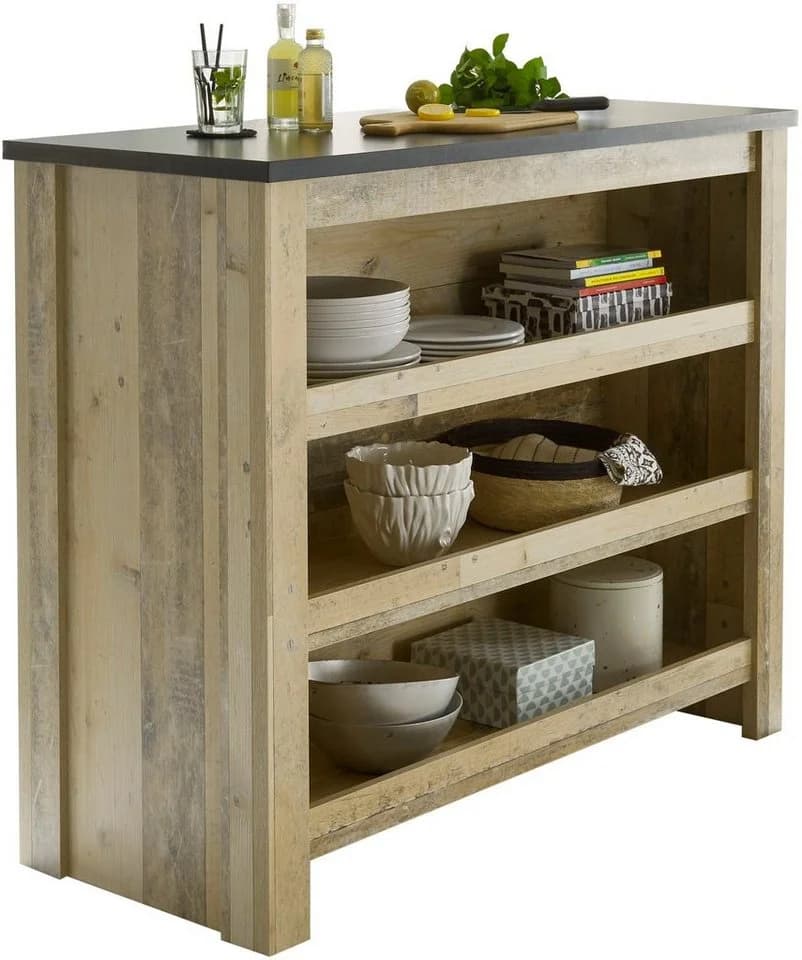 Home Affaire Unterschrank Sherwood Braun mit Handtuchhalter - Bild 3