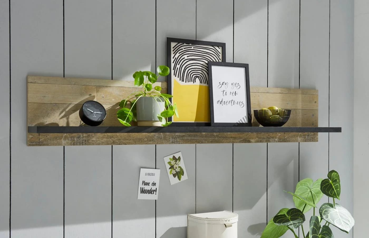 HOME AFFAIRE Wandregal Sherwood Braun Modernes Holz Dekor