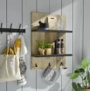 HOME AFFAIRE Wandregal Sherwood Braun Modernes Holz Dekor Bild 1