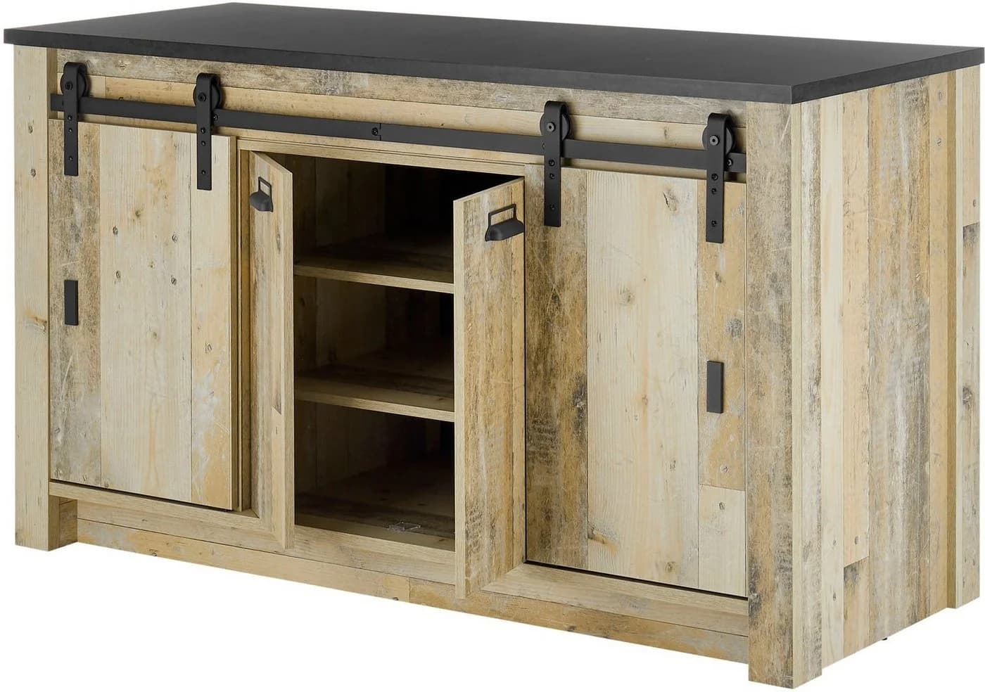 Küche HOME AFFAIRE Sherwood 240cm braun anthrazit - Bild 3