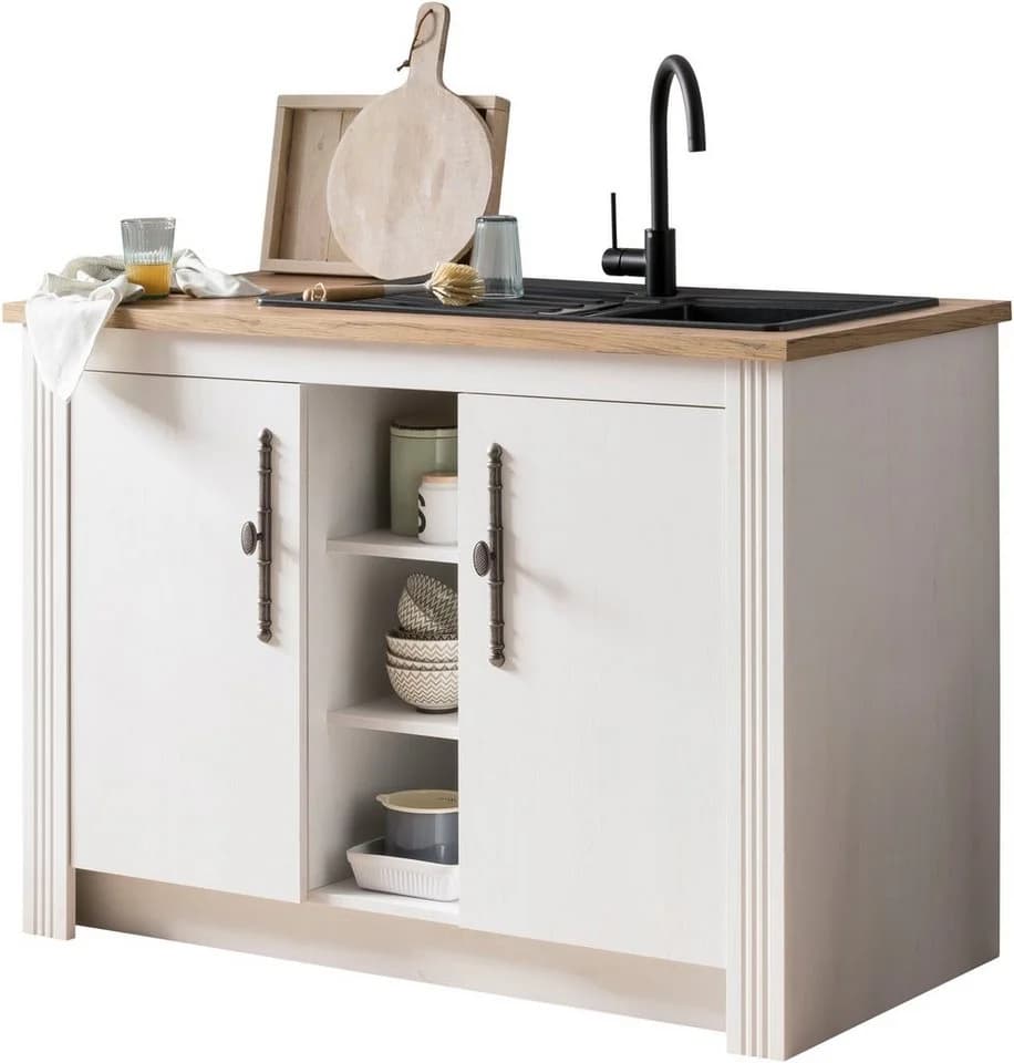 OTTO HOME Spülenschrank Westminster Weiß Landhausstil - Bild 3
