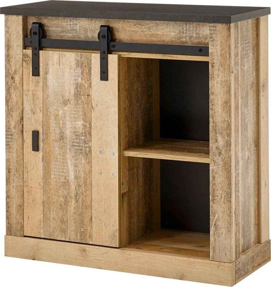 HOME AFFAIRE Regal SHERWOOD Braun Schiebetür FSC Holzwerkstoff - Bild 2