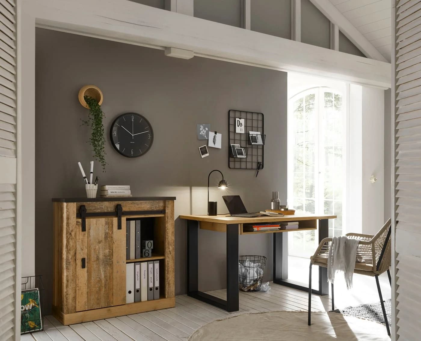 HOME AFFAIRE Regal SHERWOOD Braun Schiebetür FSC Holzwerkstoff - Bild 5