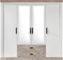 Home Affaire Florenz Drehtürenschrank Weiß 4-türig mit Schubladen Bild 3