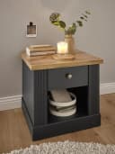 OTTO HOME Nachtkommode WESTMINSTER Grau dunkel 1 Schublade Bild 1