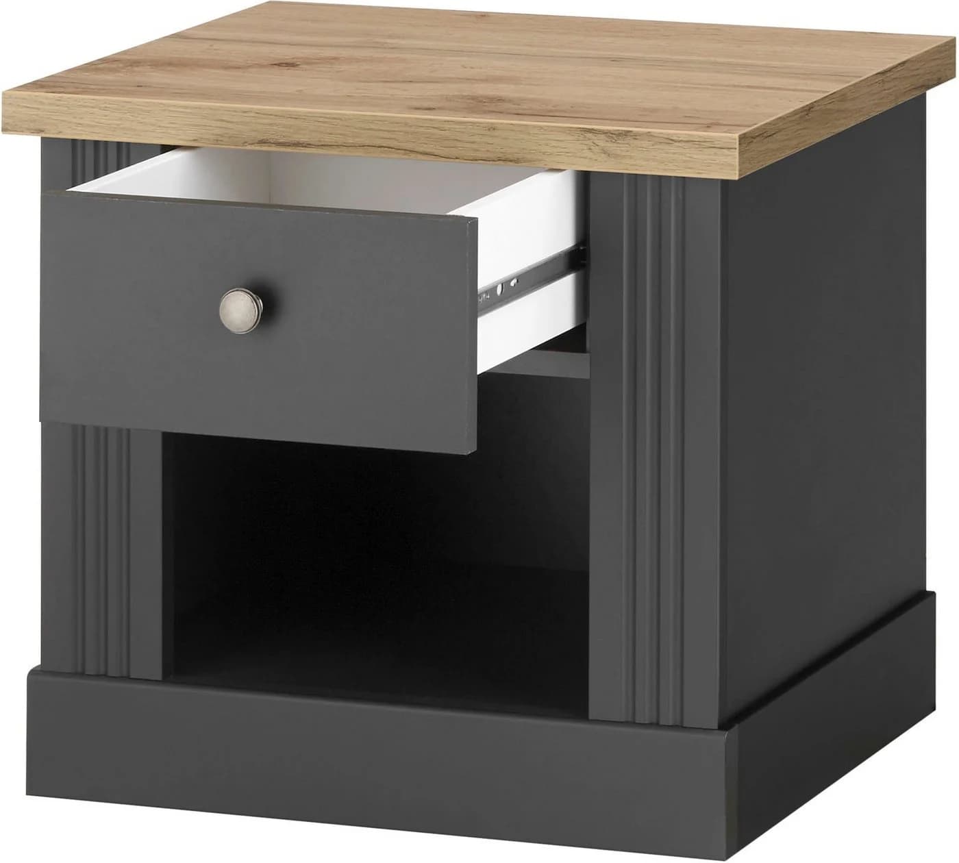 OTTO HOME Nachtkommode WESTMINSTER Grau dunkel 1 Schublade - Bild 4