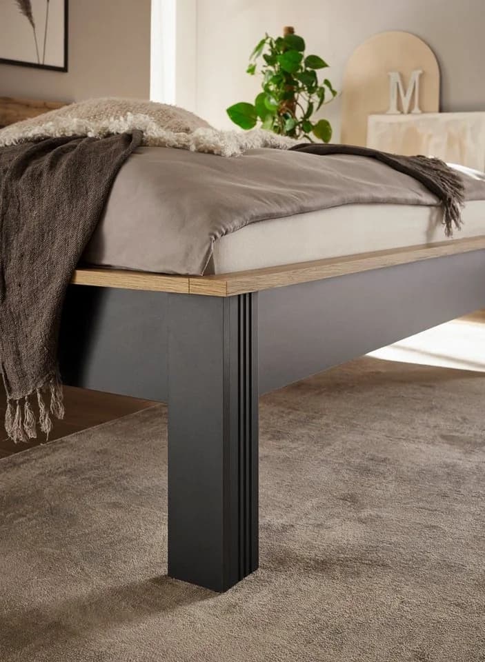 OTTO HOME WESTMINSTER Bett Landhausstil Grau Eiche Dekor - Bild 4