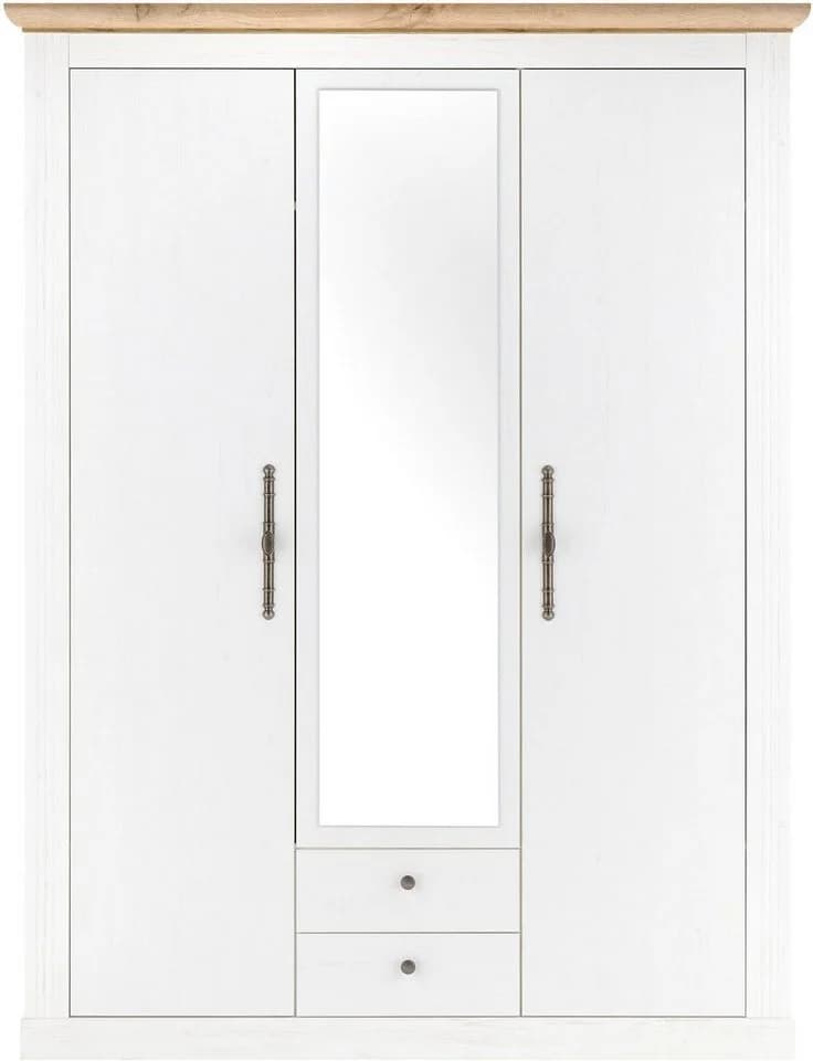 OTTO HOME WESTMINSTER Kleiderschrank Weiß Landhausstil 3 Türen - Bild 3