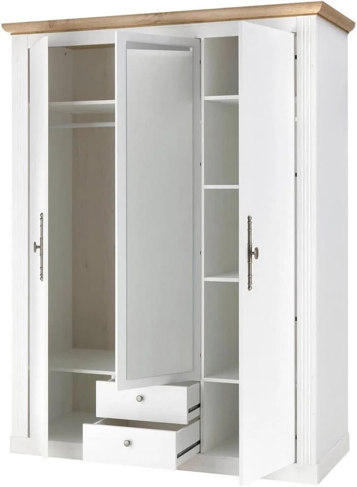 OTTO HOME WESTMINSTER Kleiderschrank Weiß Landhausstil 3 Türen - Bild 4