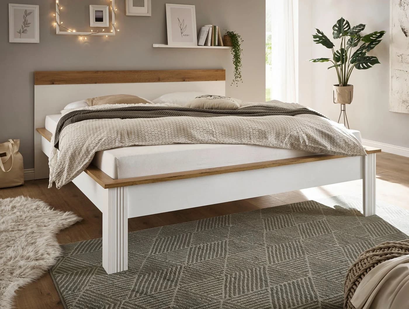 OTTO HOME WESTMINSTER Bett Landhausstil Weiß Pinie Weiss Dekor - Bild 2