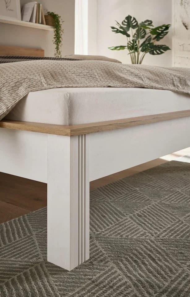 OTTO HOME WESTMINSTER Bett Landhausstil Weiß Pinie Weiss Dekor - Bild 4