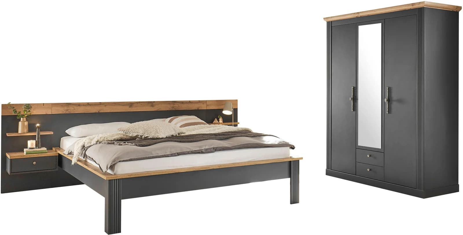 OTTO HOME Westminster Schlafzimmer-Set Grau