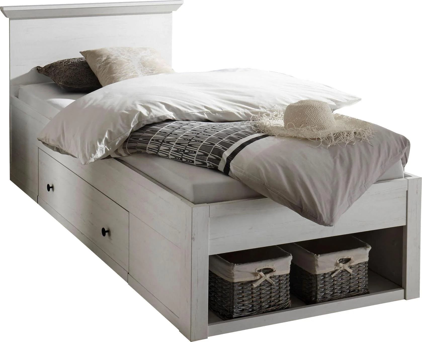 HOME AFFAIRE California Doppelbett Landhausstil Weiß mit Schubladen - Bild 5