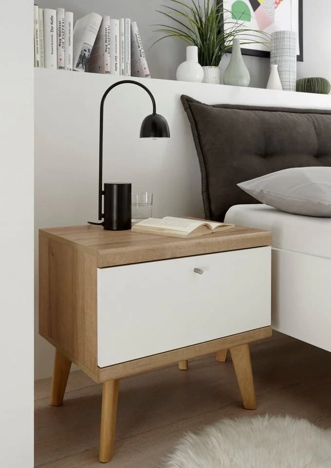 HOME AFFAIRE Nachtschrank MERLE Braun Skandinavisches Design - Bild 2
