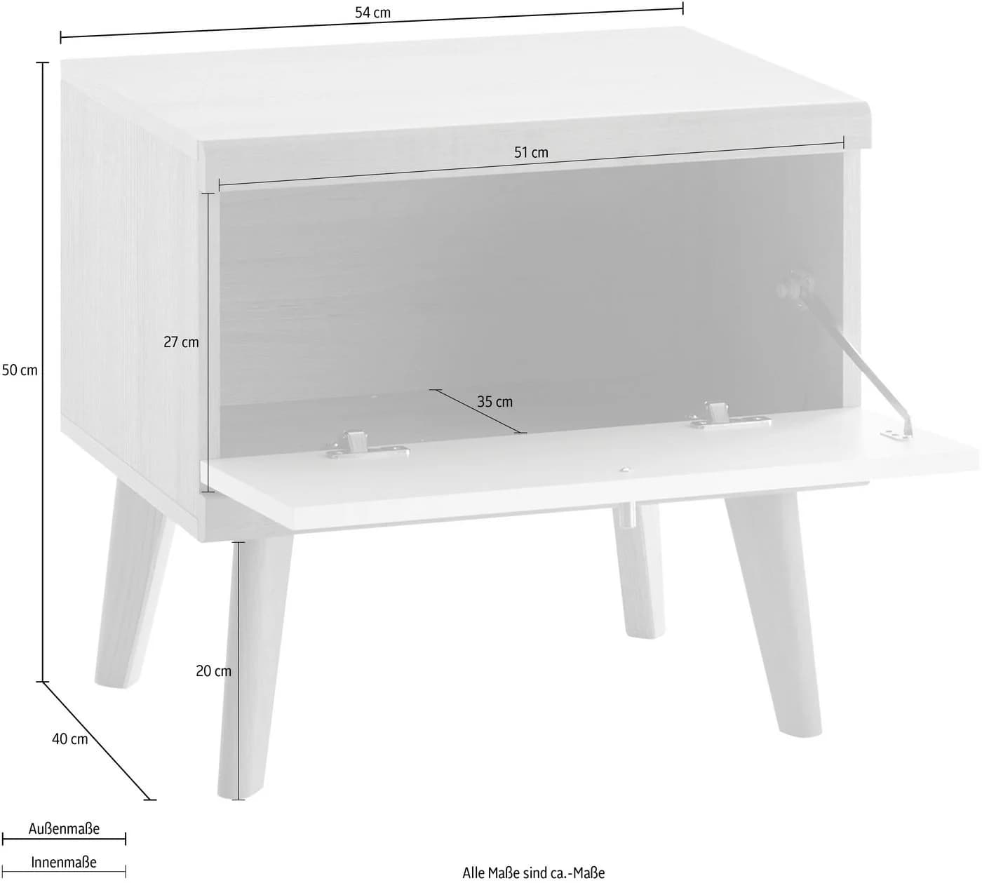 HOME AFFAIRE Nachtschrank MERLE Braun Skandinavisches Design - Bild 5