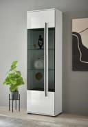 HOME AFFAIRE Cantara Vitrine Weiß Hochglanz Standvitrine Bild 1